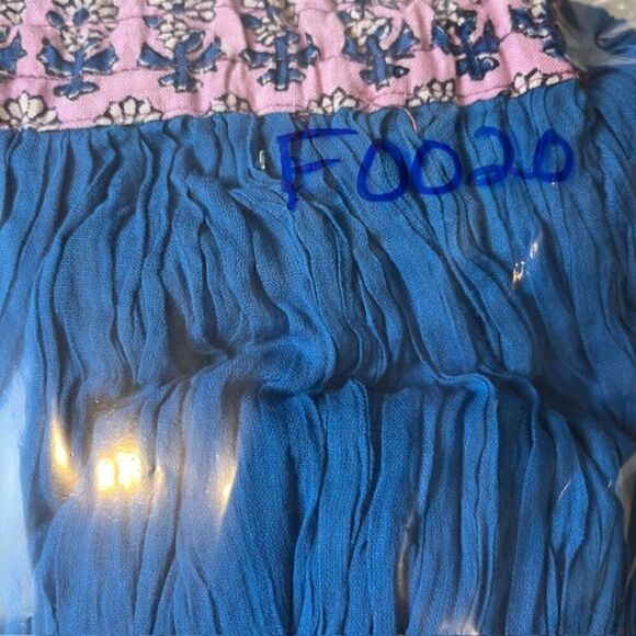 Made In India Women's Cotton Boho Skirt Gorgeous Detail Blue Size M/L - Picture 11 of 11